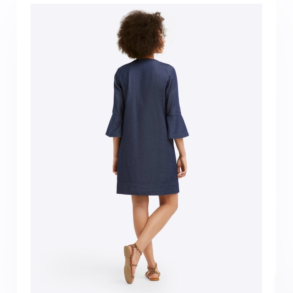 Draper James Chambray Ruffle Shift Dress - Picture 11 of 12